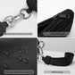 Zippered Wristlet Key Pouch with Clear ID Window Compact Card Holder and Detachable Strap