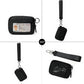 Zippered Wristlet Key Pouch with Clear ID Window Compact Card Holder and Detachable Strap