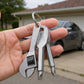 Mini Keychain Tool Set with Adjustable Wrench Screwdriver and Compact Multi Tool Design