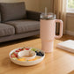 3-PC Snack Tray Cup Holder with Divided Compartments for Cup and Everyday Use