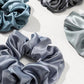 Satin Hair Scrunchies 12-Piece Set with Soft Stretch Elastic and Smooth Shine Finish