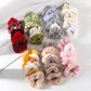 Plush Hair Scrunchies 8-Piece Set with Mixed Textures Soft Stretch Elastic and Gentle Hold Design