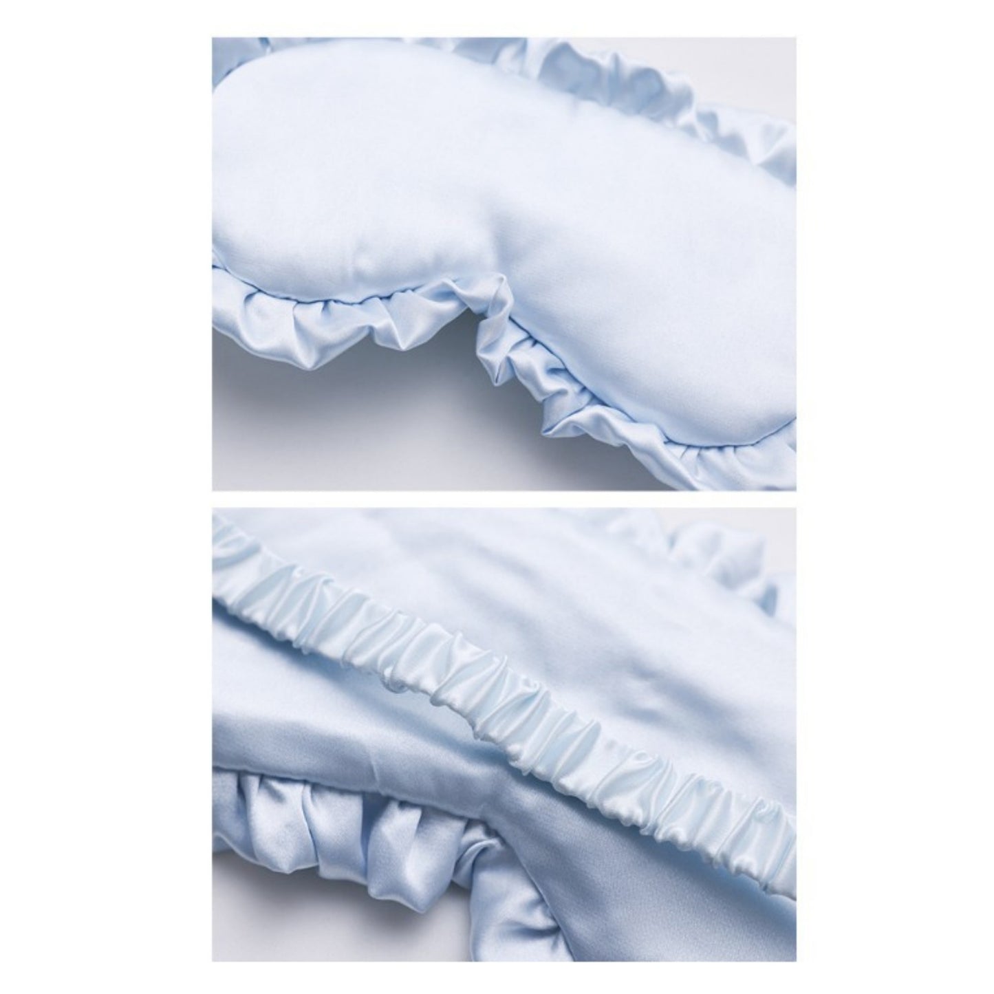2-Piece Set Satin Sleep Eye Mask with Soft Padded Design and Elastic Strap for Comfortable Light Blocking