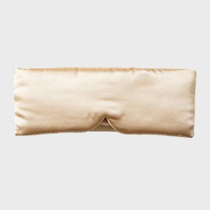 Satin Sleep Eye Mask with Contoured Fit Soft Padding and Adjustable Hook-and-Loop Closure