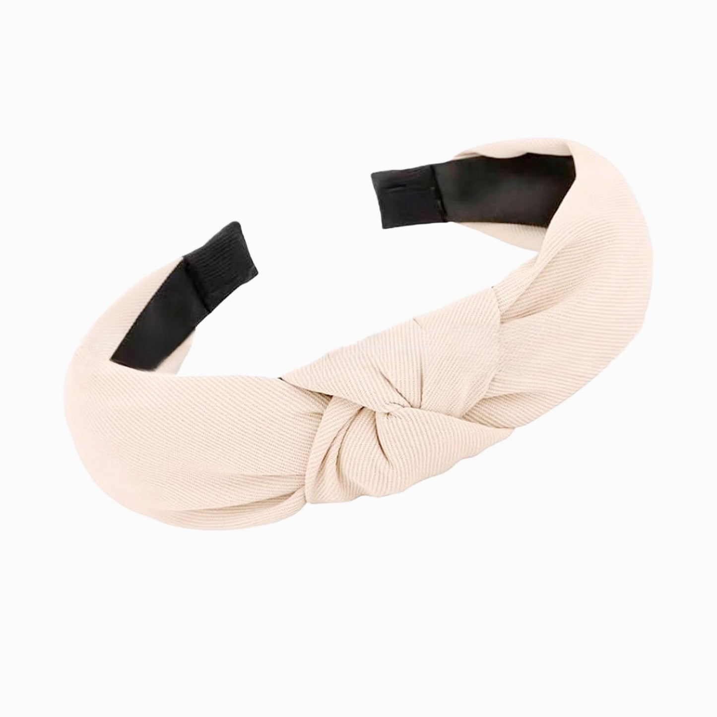 Twisted Fabric Headbands 3-Piece Set with Soft Stretch Fit and Padded Comfortable Design