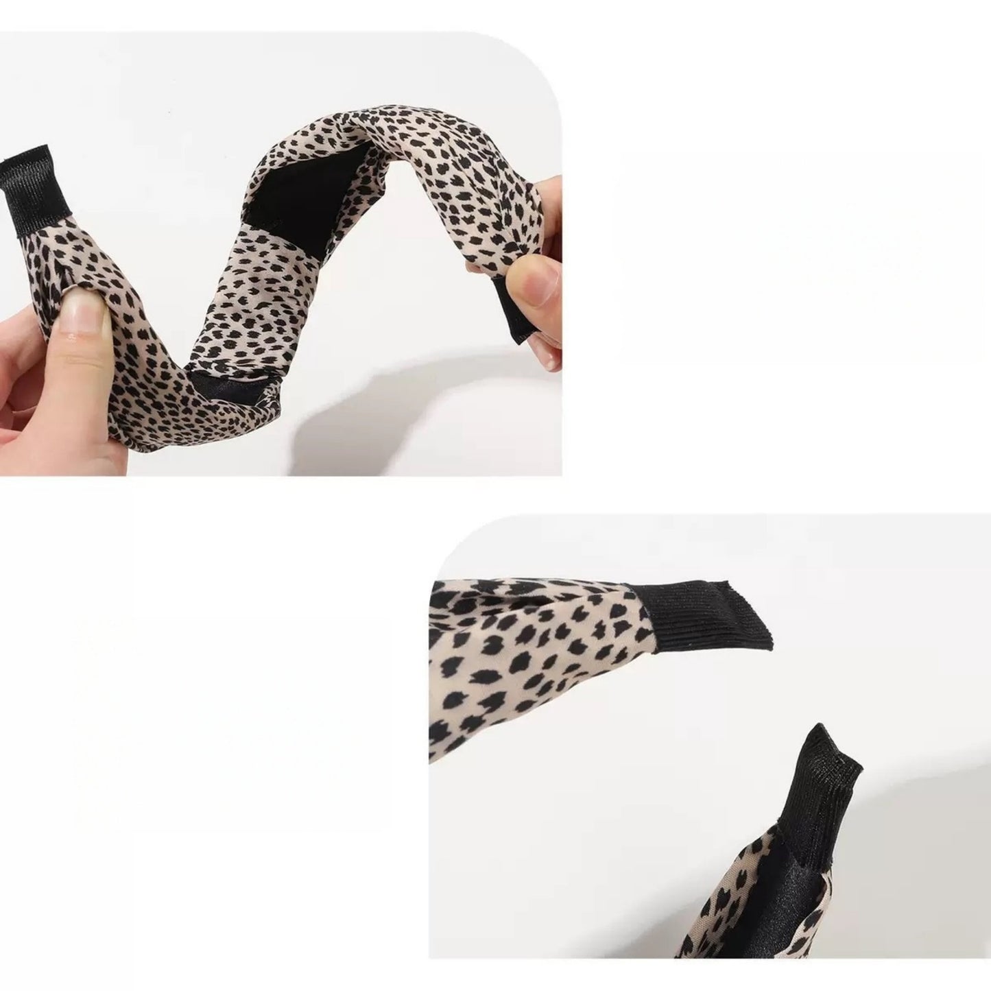 Twisted Fabric Headbands 3-Piece Set with Soft Stretch Fit and Padded Comfortable Design