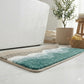 Plush Absorbent Bathroom Floor Mat with Layered Wave Pattern Soft Textured Bath Rug for Tub Shower and Sink Areas