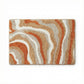 Plush Absorbent Bathroom Floor Mat with Layered Wave Pattern Soft Textured Bath Rug for Tub Shower and Sink Areas