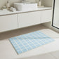 Plush Absorbent Bathroom Floor Mat with Grid Pattern Soft Textured Bath Rug for Shower Tub and Sink Areas