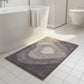 Plush Absorbent Bathroom Floor Mat with Heart Pattern Soft Textured Bath Rug for Tub Shower and Sink Areas