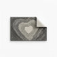 Plush Absorbent Bathroom Floor Mat with Heart Pattern Soft Textured Bath Rug for Tub Shower and Sink Areas