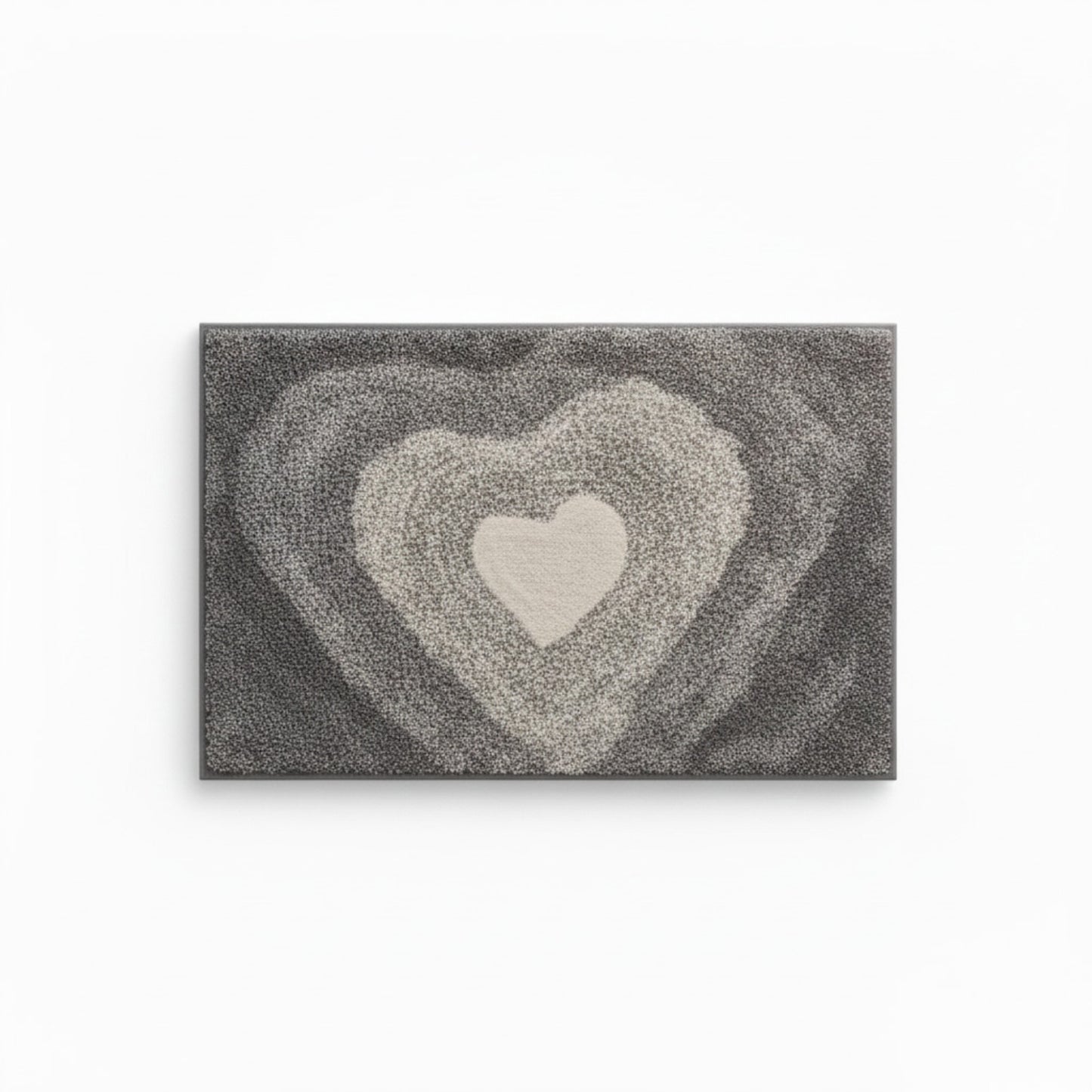 Plush Absorbent Bathroom Floor Mat with Heart Pattern Soft Textured Bath Rug for Tub Shower and Sink Areas