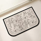 Anti Fatigue Kitchen Floor Mat with Floral Pattern Cushioned Standing Rug for Sink Counter and Prep Areas