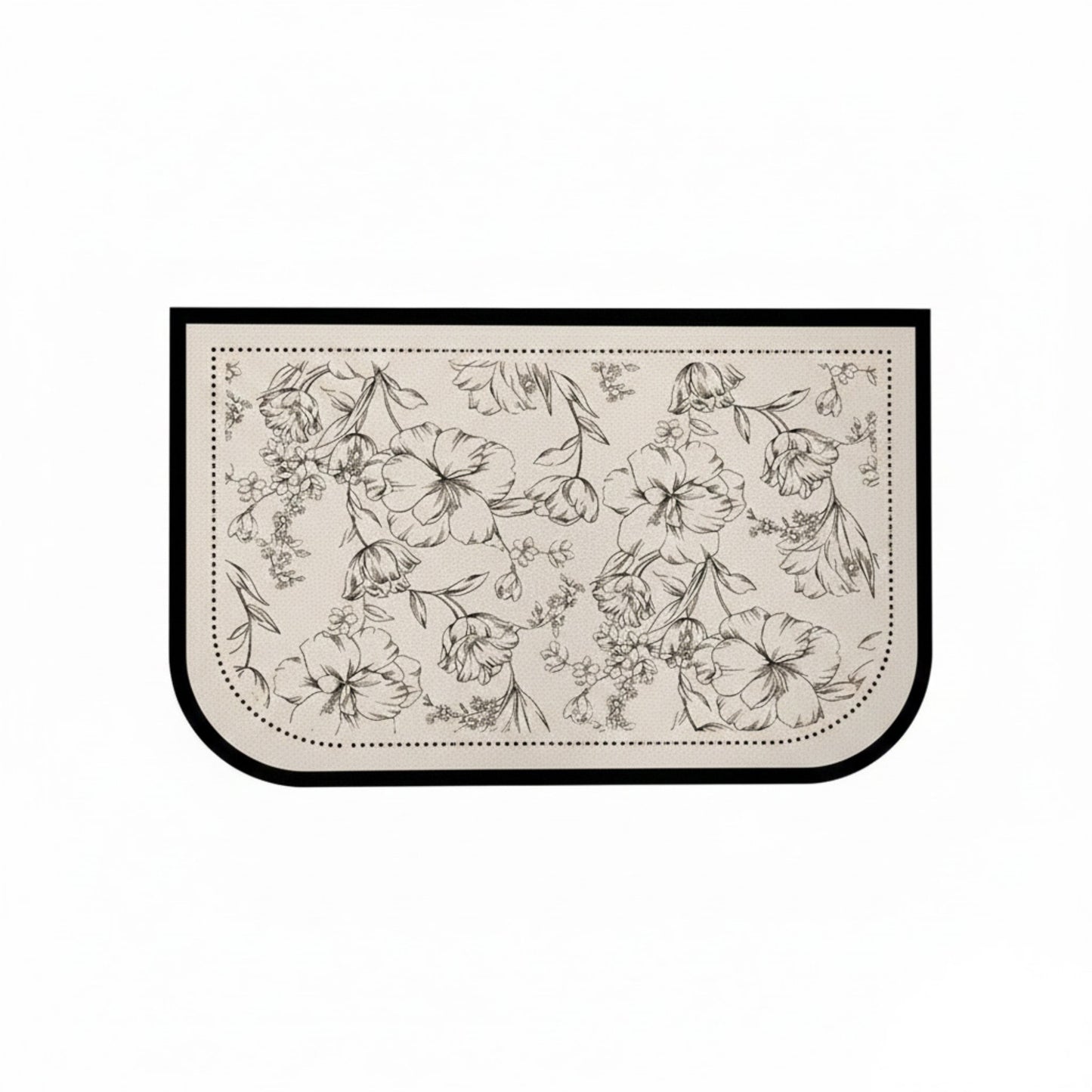 Anti Fatigue Kitchen Floor Mat with Floral Pattern Cushioned Standing Rug for Sink Counter and Prep Areas