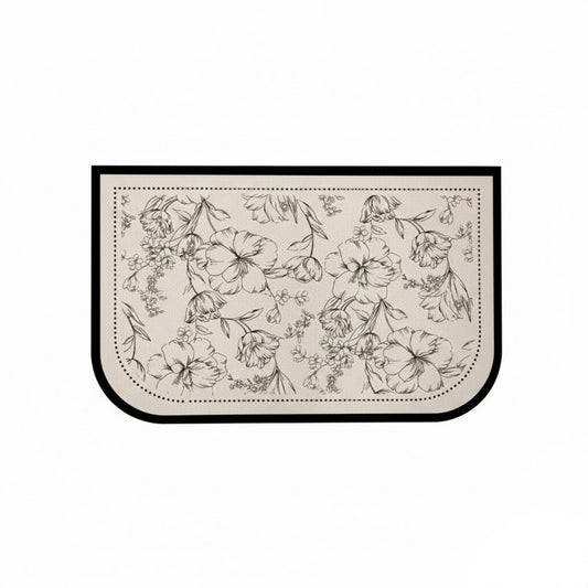 Anti Fatigue Kitchen Floor Mat with Floral Pattern Cushioned Standing Rug for Sink Counter and Prep Areas