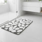 Floral Pattern Bath Mat Soft Textured Bathroom Rug