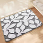 Floral Pattern Bath Mat Soft Textured Bathroom Rug