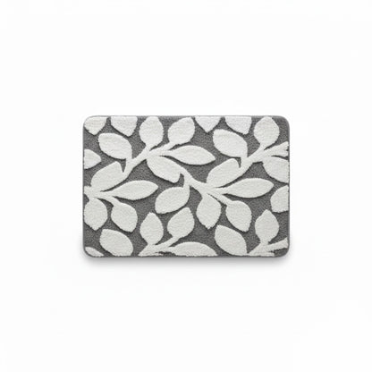 Floral Pattern Bath Mat Soft Textured Bathroom Rug