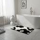 Abstract Floral Pattern Tufted Bath Mat Soft Bathroom Floor Rug
