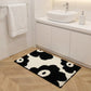 Abstract Floral Pattern Tufted Bath Mat Soft Bathroom Floor Rug