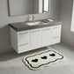 Abstract Floral Pattern Tufted Bath Mat Soft Bathroom Floor Rug