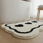 Abstract Floral Pattern Tufted Bath Mat Soft Bathroom Floor Rug