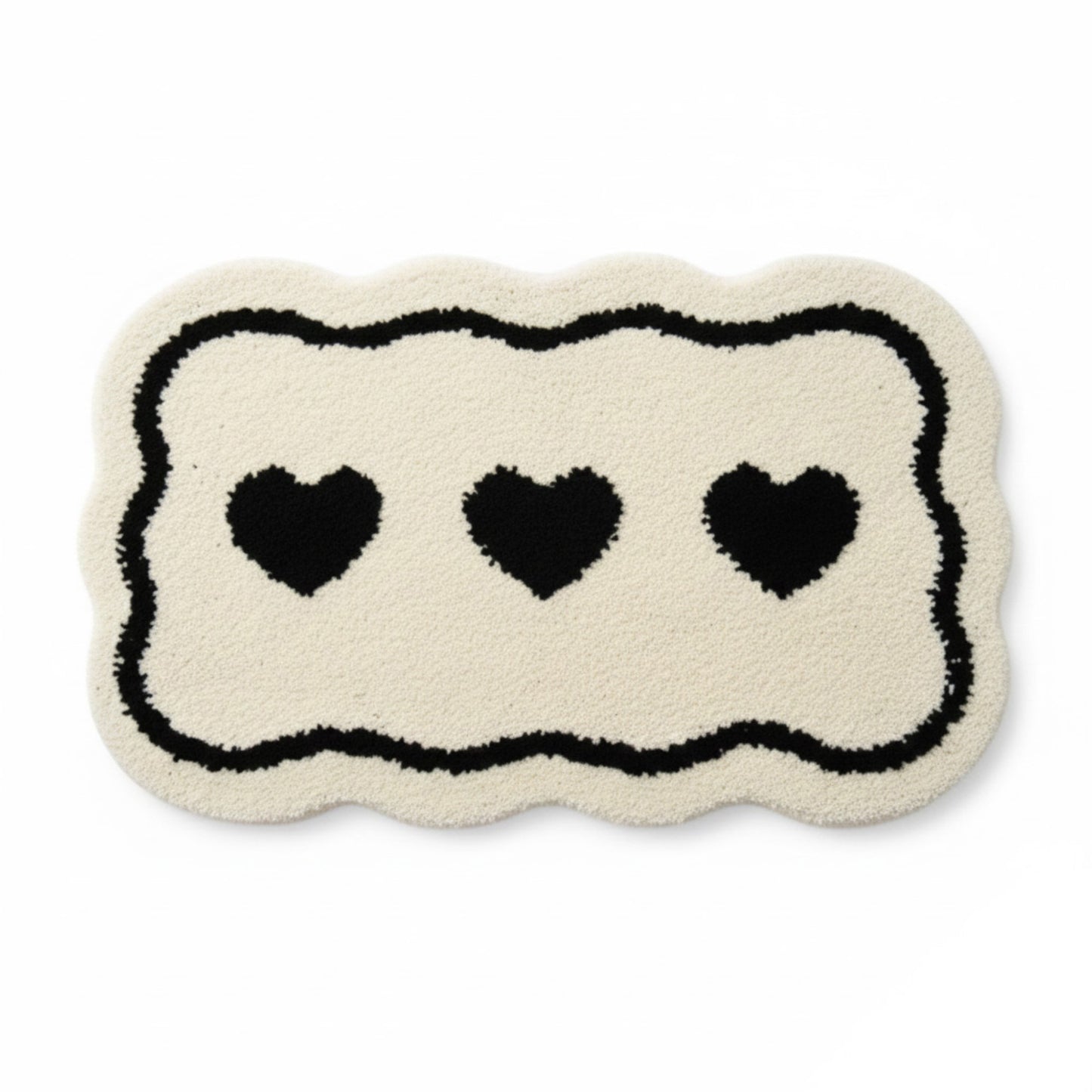 Abstract Floral Pattern Tufted Bath Mat Soft Bathroom Floor Rug