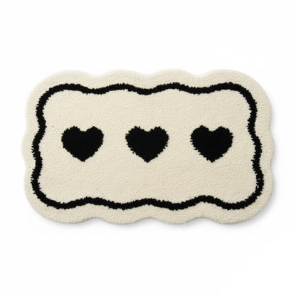 Abstract Floral Pattern Tufted Bath Mat Soft Bathroom Floor Rug