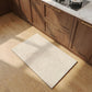 Neutral Arc Pattern Kitchen Runner and Mat Set Non Slip Textured Floor Mats 2 Pack