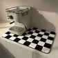 Checkered Kitchen Sink Faucet Splash Guard Mat Absorbent Countertop Protector 2 Pack Set