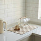 Checkered Kitchen Sink Faucet Splash Guard Mat Absorbent Countertop Protector 2 Pack Set