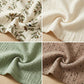 Soft Cotton Textured Kitchen Cleaning Cloths Hanging Dish Towels Floral and Solid Mix 4 Pack