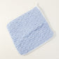 Soft Absorbent Hanging Hand Towels Textured Teardrop Shape Reusable Cleaning Cloth with Loop 6 Pack