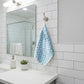 Soft Absorbent Hanging Hand Towels Textured Teardrop Shape Reusable Cleaning Cloth with Loop 6 Pack