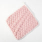 Soft Absorbent Hanging Hand Towels Textured Teardrop Shape Reusable Cleaning Cloth with Loop 6 Pack