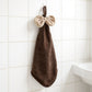 Soft Absorbent Hanging Hand Towels with Bow Detail Reusable Cleaning Cloth 2 Pack