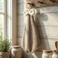 Soft Absorbent Hanging Hand Towels with Bow Detail Reusable Cleaning Cloth 2 Pack