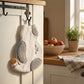 Soft Absorbent Hanging Hand Towel with Cat Shape Reusable Cleaning Cloth