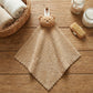 Soft Absorbent Hanging Washcloths with Bear Accent 3 Pack Reusable Cleaning Cloths