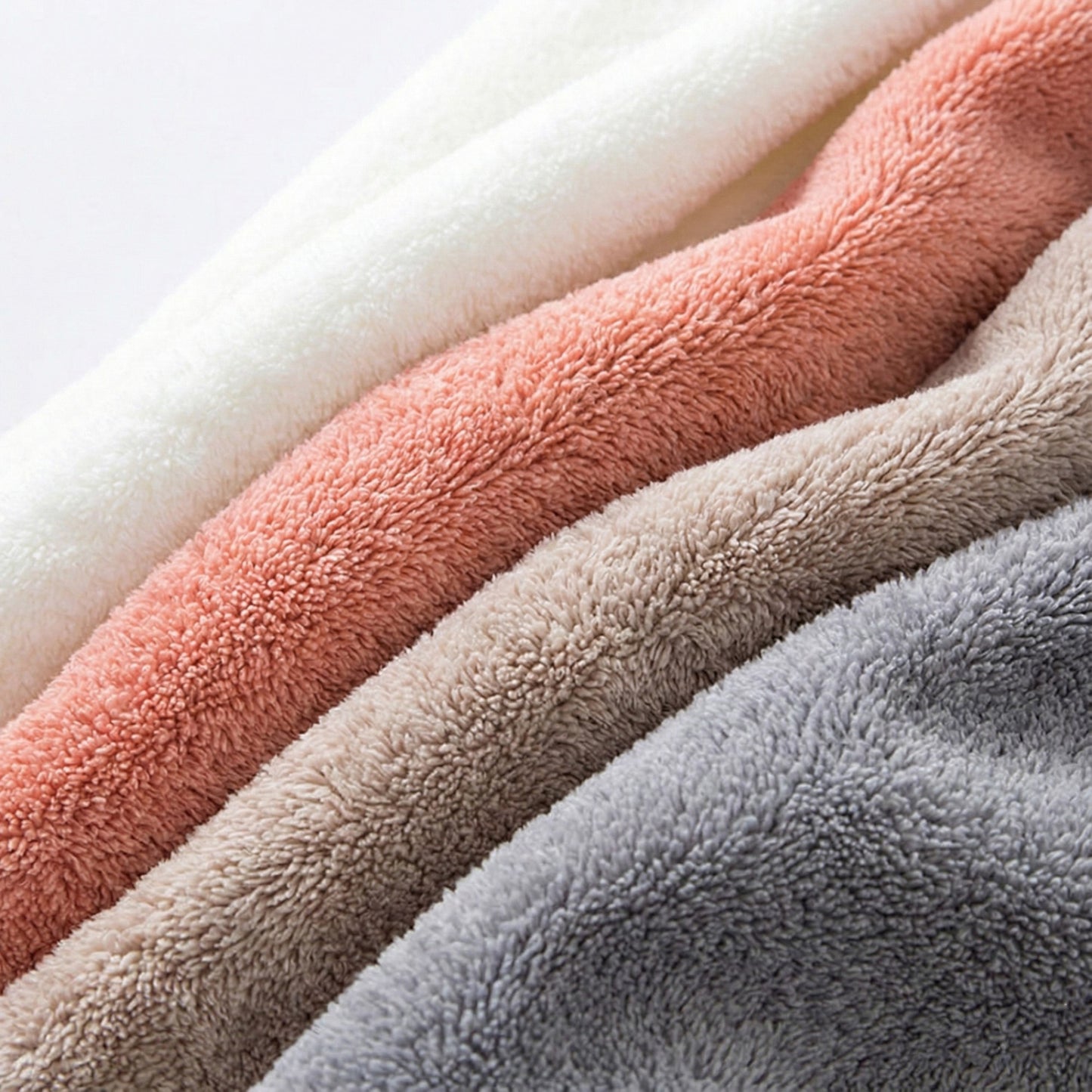 5-PC Bow Hanging Microfiber Hand Towels Set Soft Plush Absorbent Design with Loop for Kitchen and Bathroom Use