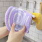 4-PC Lollipop Shaped Hanging Microfiber Hand Towels Set Soft Plush Absorbent Design with Bow Detail and Loop