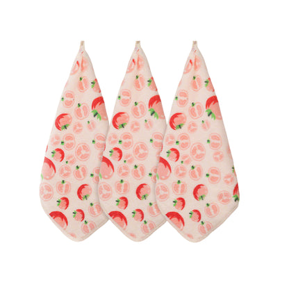 Fruit Pattern Kitchen Towels 3 Piece Set Soft Absorbent Lightweight Dish Towels for Everyday Cleaning