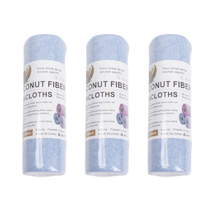 Coconut Fiber Cleaning Cloths 3 Piece Set Reusable Absorbent Kitchen Dish and Surface Cleaning Cloths
