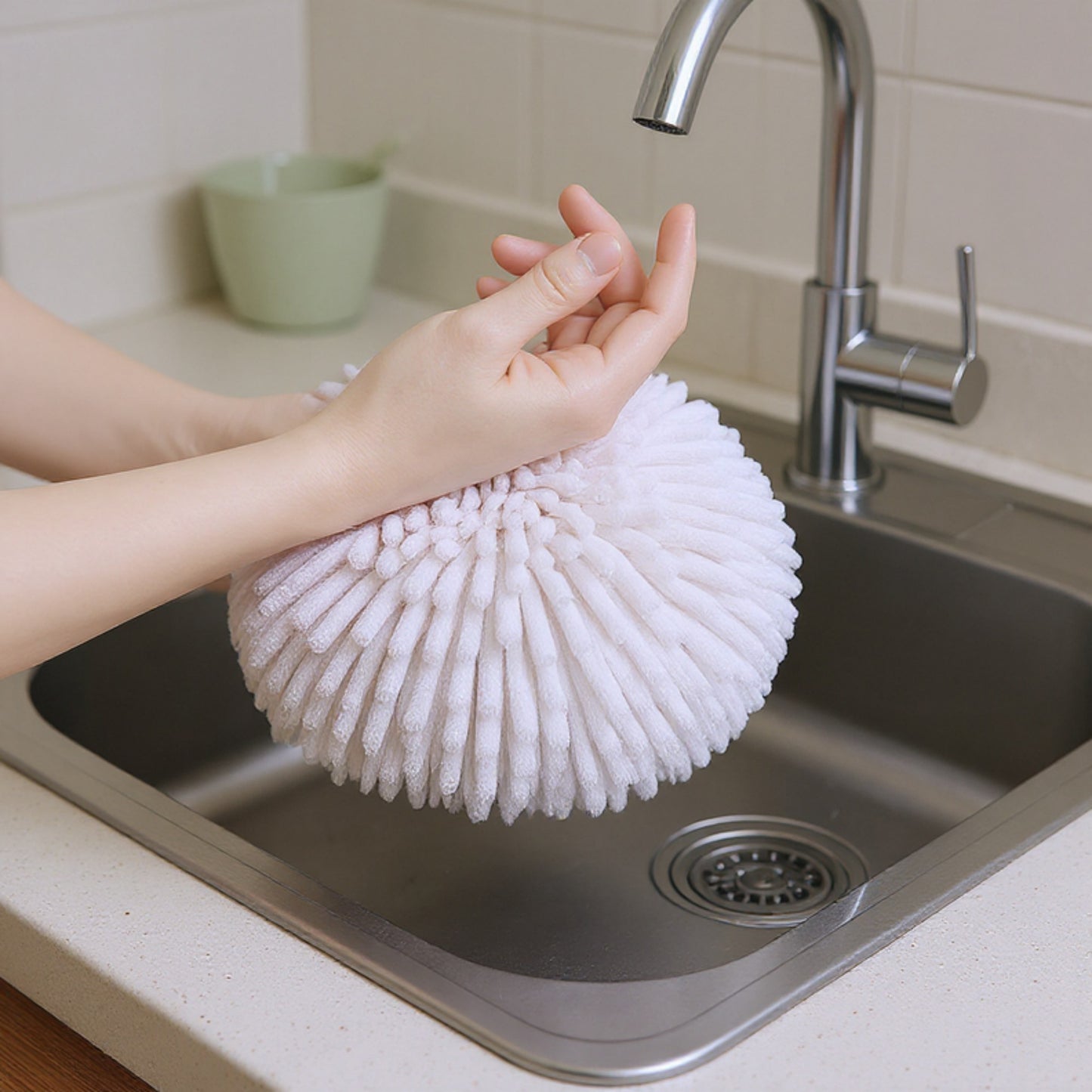 Microfiber Chenille Cleaning Sponges 3 Piece Set Reusable Absorbent Household Scrubbing Pads