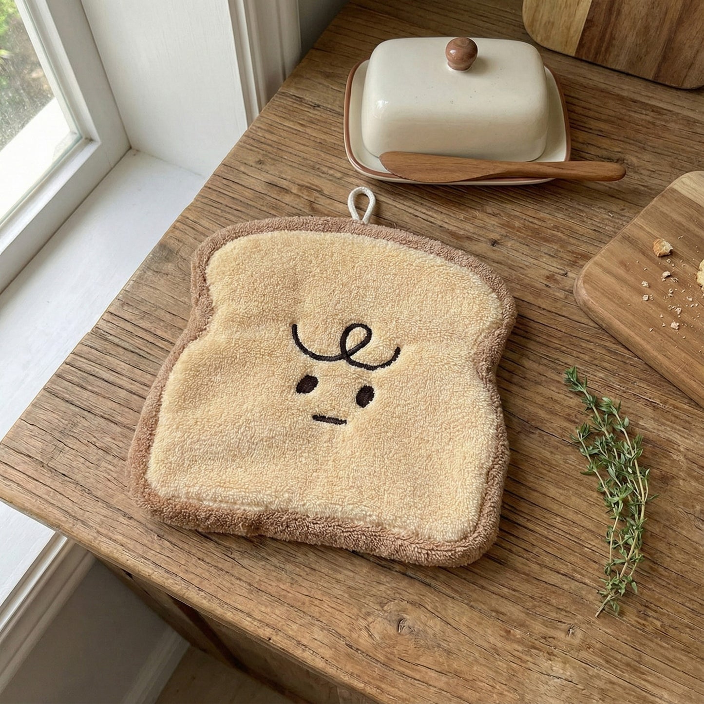 Croissant Shaped Plush Kitchen Sponge Soft Absorbent Reusable Dish Cleaning Sponge
