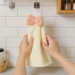3 Pack Hanging Kitchen Hand Towels Soft Absorbent Ribbed Towels with Decorative Bow and Loop