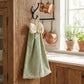 3 Pack Hanging Kitchen Hand Towels Soft Absorbent Ribbed Towels with Decorative Bow and Loop
