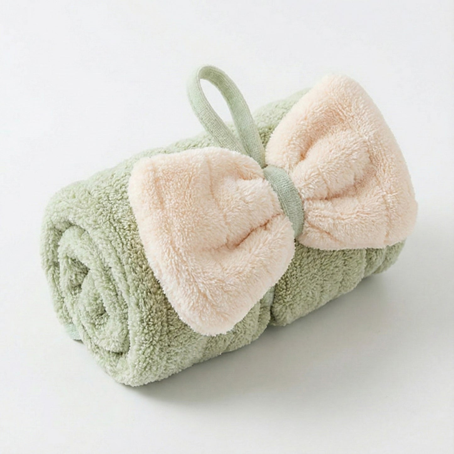 3 Pack Hanging Kitchen Hand Towels Soft Absorbent Ribbed Towels with Decorative Bow and Loop