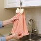 3 Pack Hanging Kitchen Hand Towels Soft Absorbent Ribbed Towels with Decorative Bow and Loop