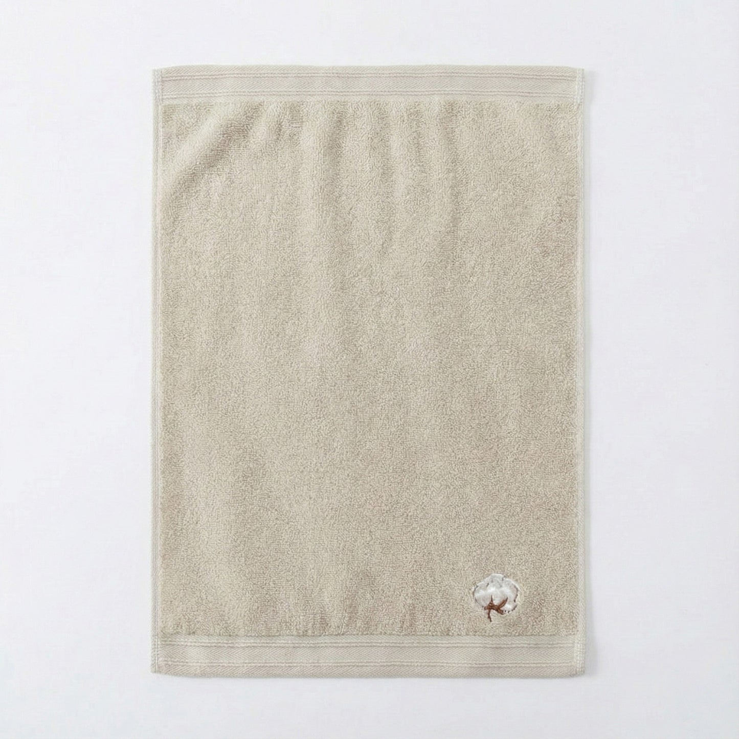3 Pack Cotton Hand Towels Soft Absorbent Terry Towels with Embroidered Detail